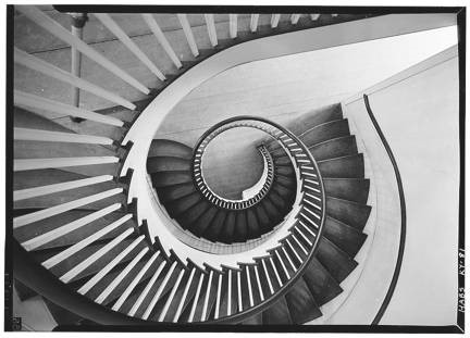 Shaker style staircase, Pleasant Hill, Kentucky. Photo by Jack Boucher, National Parks Service